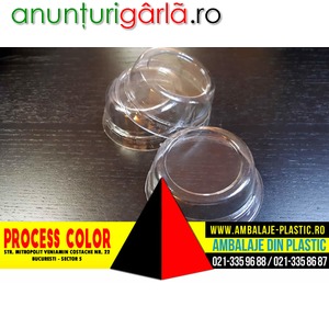 Imagine anunţ Capace plate din plastic transparent Process Color