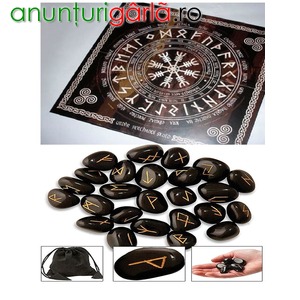 Imagine anunţ Set rune lemn +gratis placa divinatie