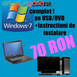 Imagine anunţ Vand Windows pe USB/DVD, jocuri, Office, programe