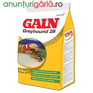Imagine anunţ Gain Greyhound 28 - hrana superpremium pentru ogari de curse si caini de lucru 15kg