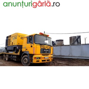 Imagine anunţ Transport buldoexcavator stivuitor container camion macara cap tractor, nacela, generator