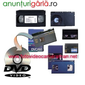Imagine anunţ Materiale video si audio transferate pe DVD