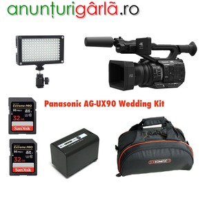 Imagine anunţ Panasonic AG-UX90 si Sony HXR-NX200. Camere video Pro