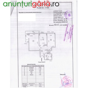Imagine anunţ De inchiriat apartament 2 camere nemobilat decomandat Galati, Micro 21 - 240 EURO/luna