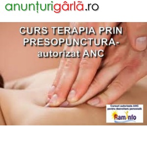 Imagine anunţ CURS TERAPIA PRIN PRESOPUNCTURA-autotizat ANC