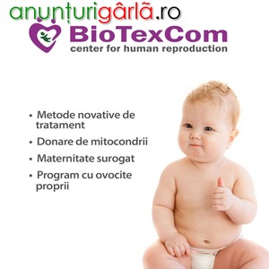 Imagine anunţ BioTexCom – maternitate surogat și donare de ovocite