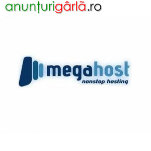 Imagine anunţ MegaHost - cele mai bune servicii hosting web din România.