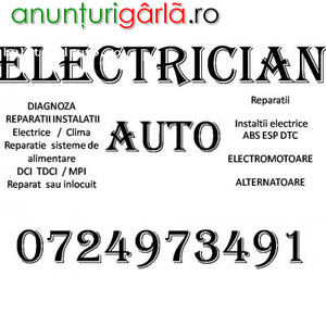 Imagine anunţ electrician auto