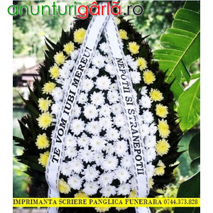 Imagine anunţ Imprimanta scriere panglica funerara, florala
