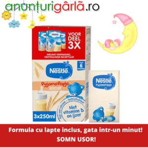 Imagine anunţ Cereale bebelusi Nestlé cu biscuiti Total Blue 0728.305.612