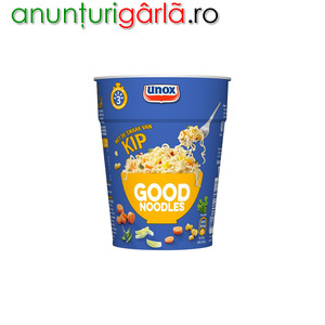 Imagine anunţ Unox Noodles cu gust de pui Total Blue 0728.305.612