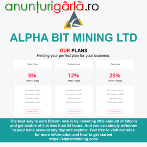 Imagine anunţ best place to buy bitcoin Alphabitmining.com