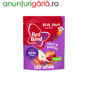 Imagine anunţ Red Band Real Fruits Bomboane Fructate Total Blue 0728305612