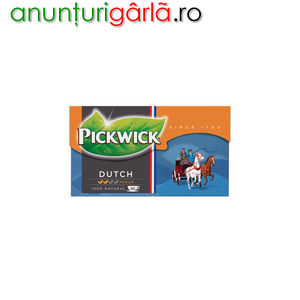 Imagine anunţ Pickwick ceai negru olandez import Olanda Total Blue 0728.305.612
