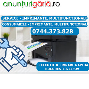 Imagine anunţ Service imprimante, multifunctionale si cartuse in Bucuresti si Ilfov.