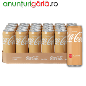Imagine anunţ Bautura racoritoare Coca Cola Vanilla bax Total Blue 0728.305.612