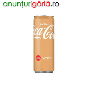 Imagine anunţ Coca Cola Vanilla import Olanda 330 ml Total Blue 0728.305.612
