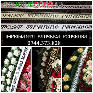 Imagine anunţ Masina de imprimat panglici lente coroane funerare florale.