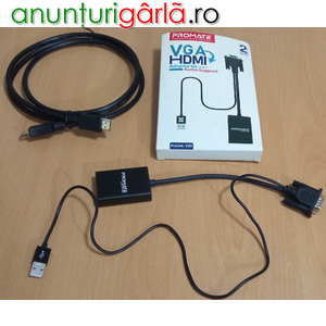 Imagine anunţ Vand Adaptor Convertor de la VGA la HDMI PROMATE