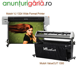Imagine anunţ Mutoh ValueJET 1324 Large Format Color Printer & ValueCUT 1300 Package (INDOELECTRONIC)