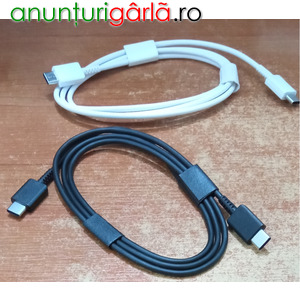 Imagine anunţ Vand 2 Cabluri de date si incarcare cu Mufa tip C la ambele capete