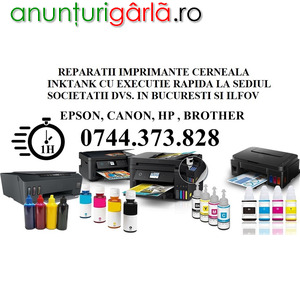 Imagine anunţ Reparatii imprimante cu rezervoare cerneala in Bucuresti Ilfov . !! .
