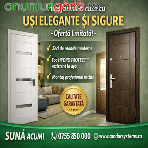 Imagine anunţ Soluții complete de uși pentru proiecte de anvergură