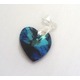 Imagine anunţ Pandantiv Swarovski 25 RON (albastru, alb, negru 10 mm) inimioara bijuterii handmade