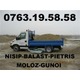 Imagine anunţ transort nisip, balast, pietris la domiciliu clientului 0763.19.58.58