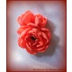 Imagine anunţ Brosa cu flori textile corai, realizate handmade